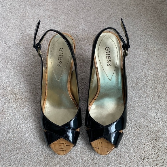 Guess Patton Leather Open Toe Hi-Heel Sandals - Picture 2 of 10